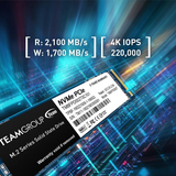 TeamGroup MP33 M.2 1TB 2280 PCIe 3.0 x4 NVMe 1.3 3D NAND Internal SSD TM8FPD001T0C101