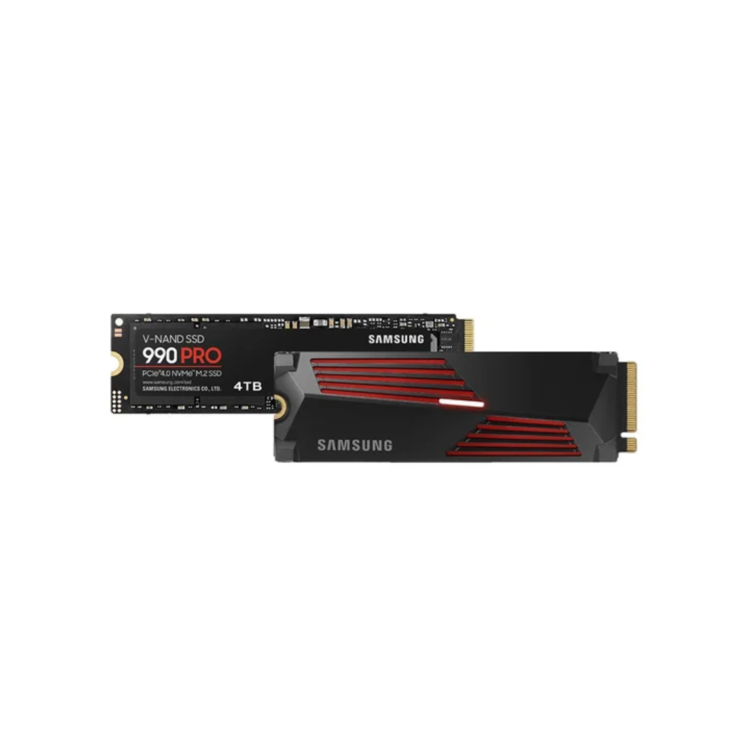 Samsung 990 Pro M.2 4TB NVME PCIE4.0 SSD MZ-V9P4T0BW Heatsink