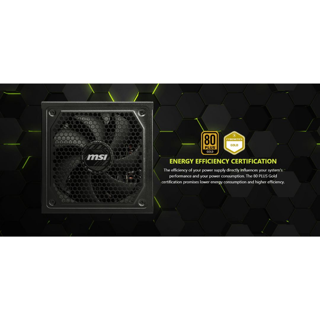 MSI MAG A1000GL PCIE5 GOLD 1000W 80+ Full Modular MAG-A1000GL-PCIE5 Power Supply