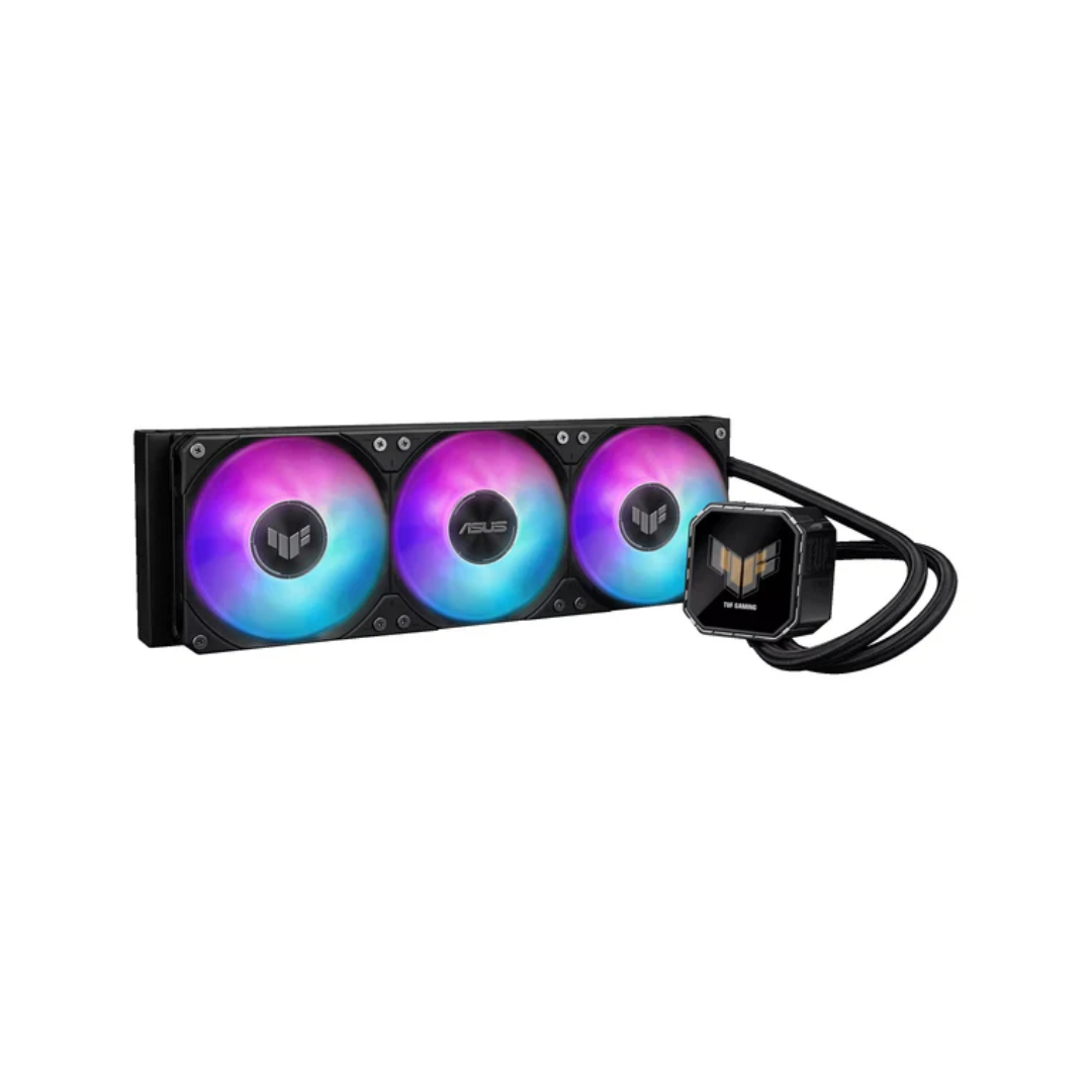 ASUS TUF Gaming LC III 360 ARGB LCD CPU Liquid Cooler with Pre-Installed & Integrated Triple Fans (Black | White)