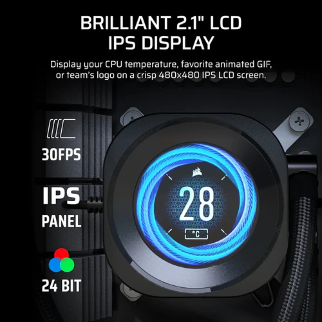 Corsair Nautilus RS LCD Screen Module for Nautilus RS Liquid CPU Coolers ( Black CW-9061029-WW | White CW-9061030-WW )
