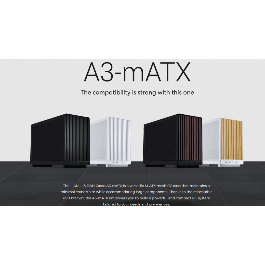 LIAN LI Dan A3-mATX Wooden Mesh mATX / Mini ITX Case