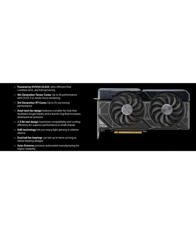 Asus Dual RTX 4070 Super 12G Graphics Card DUAL-RTX4070S-12G