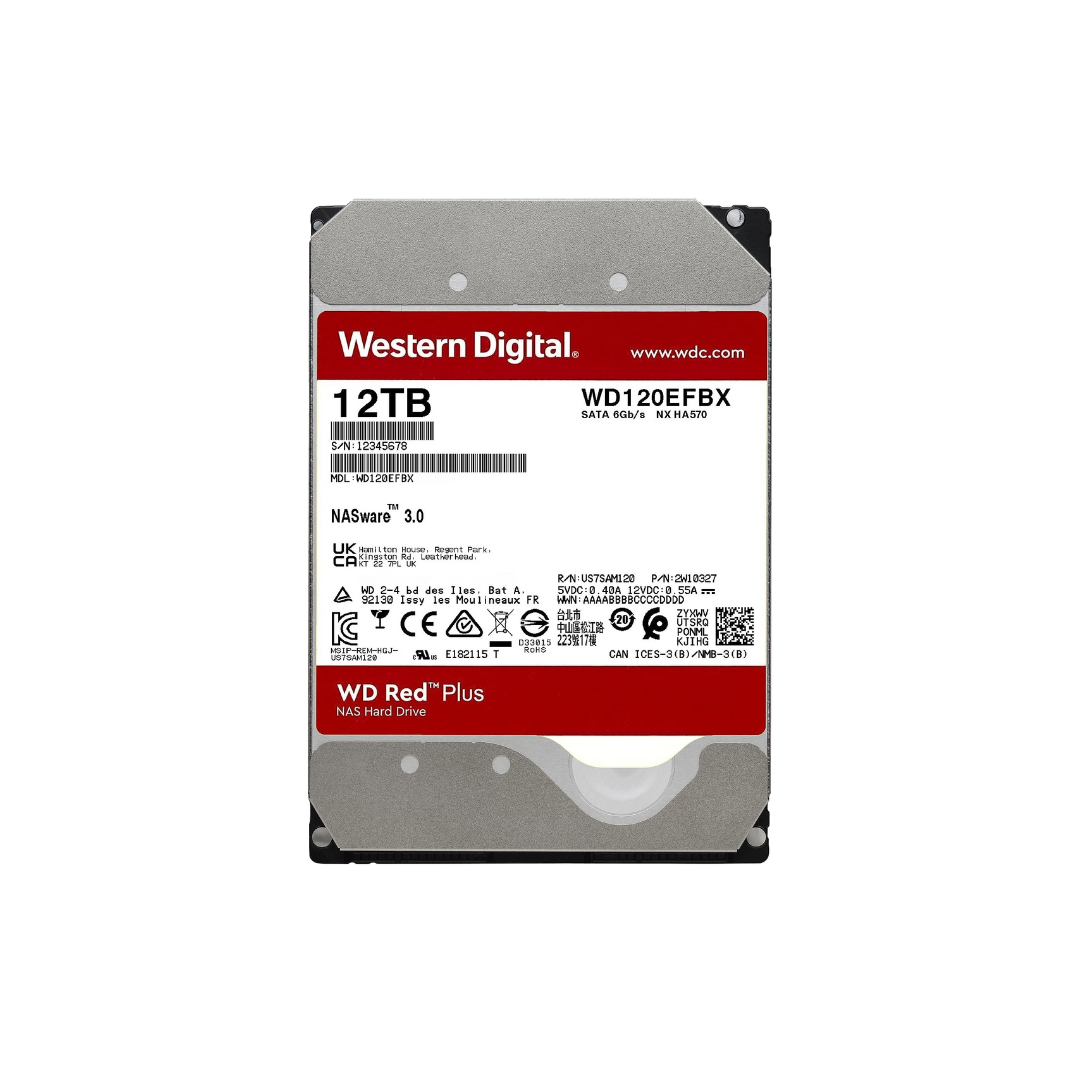 Western Digital WD Red Plus 12TB WD120EFBX NAS Hard Drive 3.5" (Pre Order)