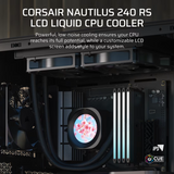 Corsair Nautilus 240 RS LCD 240mm Liquid CPU Cooler ( Black CW-9061031-WW | White CW-9061032-WW )