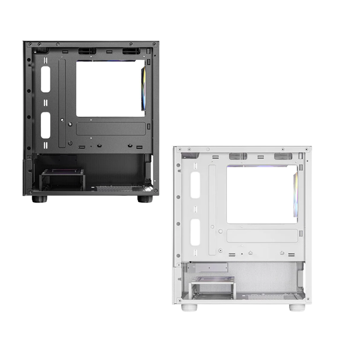 Antec CX200M RGB Elite Micro-ATX | ITX Mini-Tower Gaming Case (Black | White)