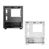 Antec CX200M RGB Elite Micro-ATX | ITX Mini-Tower Gaming Case (Black | White)