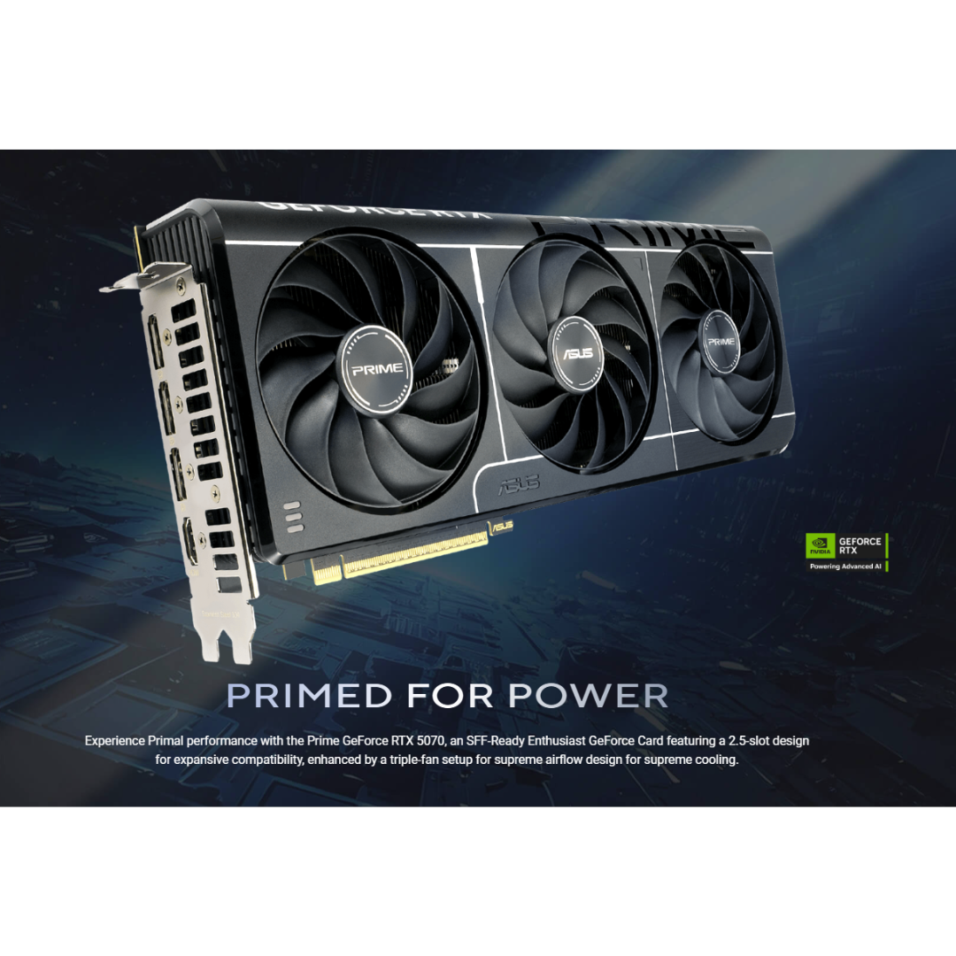 Asus Prime RTX 5070 OC 12GB GDDR7 Graphics Card PRIME-RTX5070-O12G