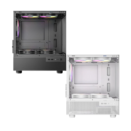 Antec CX200M RGB Elite Micro-ATX | ITX Mini-Tower Gaming Case (Black | White)