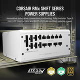 Corsair RM1200x SHIFT White 1200W 80+ GOLD Fully Modular PSU CP-9020276-NA
