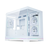 Tecware VXN Glow M TG ARGB Dual Chamber mATX Case + 3x120mm fan ( Black | White )