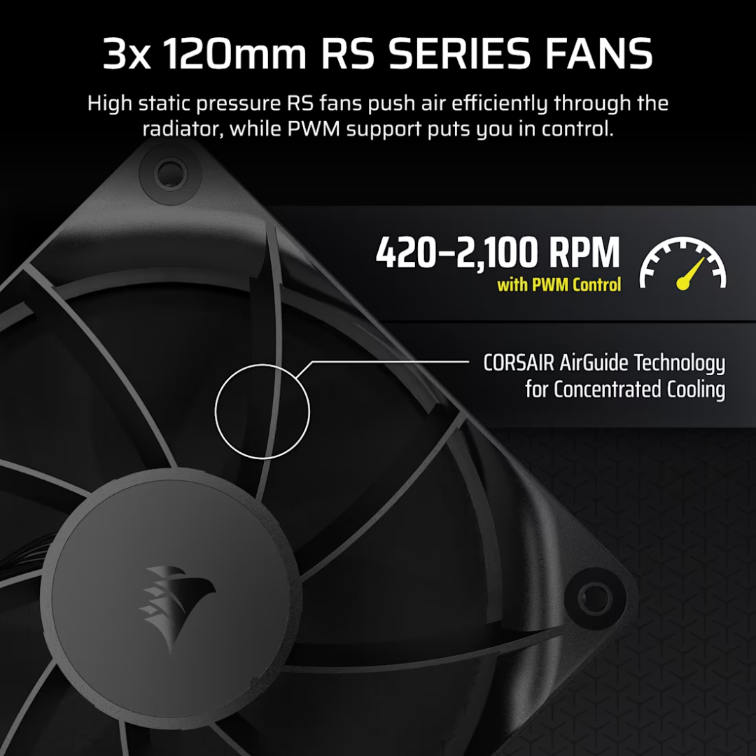 Corsair Nautilus 360 RS LCD 360mm Liquid CPU Cooler ( Black CW-9061033-WW | White CW-9061034-WW )