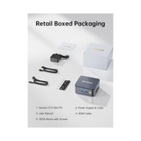 GMKtec G10 Nucbox Mini PC (Black) AMD Ryzen 5 3500U | 16GB RAM | 512GB SSD | Windows 11 Pro | hdmi Usb-C