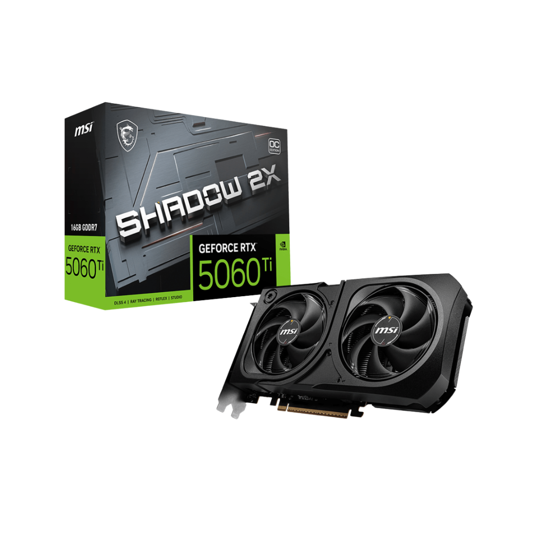 MSI RTX 5060 Ti Shadow 2X OC Plus 16GB Graphics Card