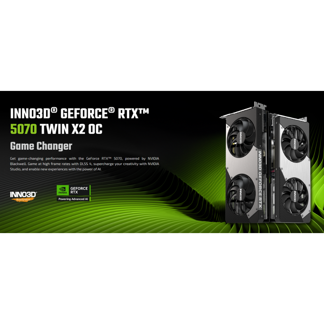 Inno3D RTX 5070 Twin X2 OC 12GB GDDR7 White N50702-12D7X Inno3D RTX 5070 Twin X2 OC 12GB GDDR7 White N50702-12D7X