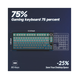 Aula S75 Pro Black Star Vector Mechanical Keyboard 80 Keys Gradient Gray