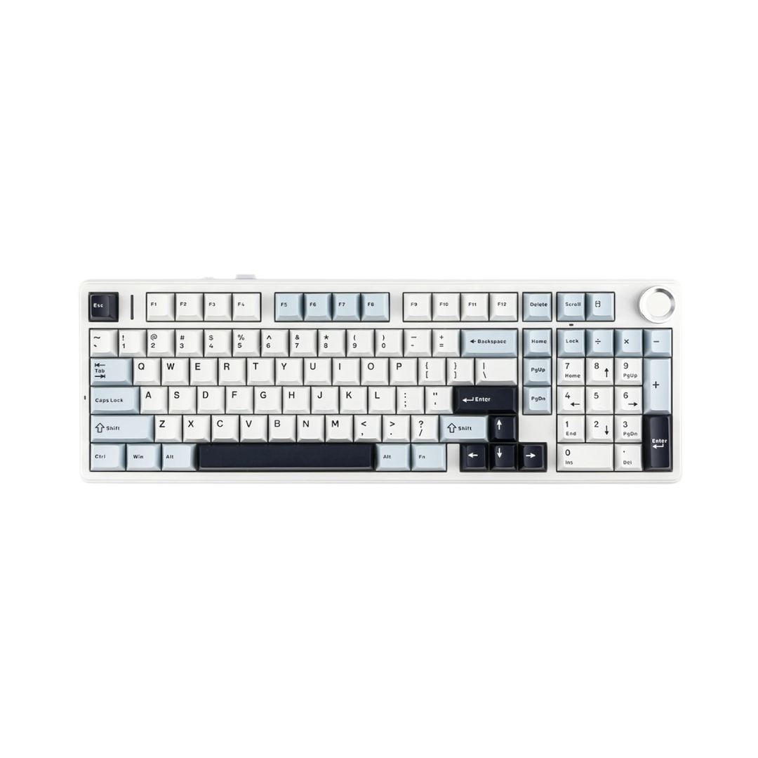 Aula F99 Pro Tri-Mode 96% 100-Key Gasket-Mounted Mechanical Keyboard with Knob (Star Vector Switch) (Blue/White/Black)