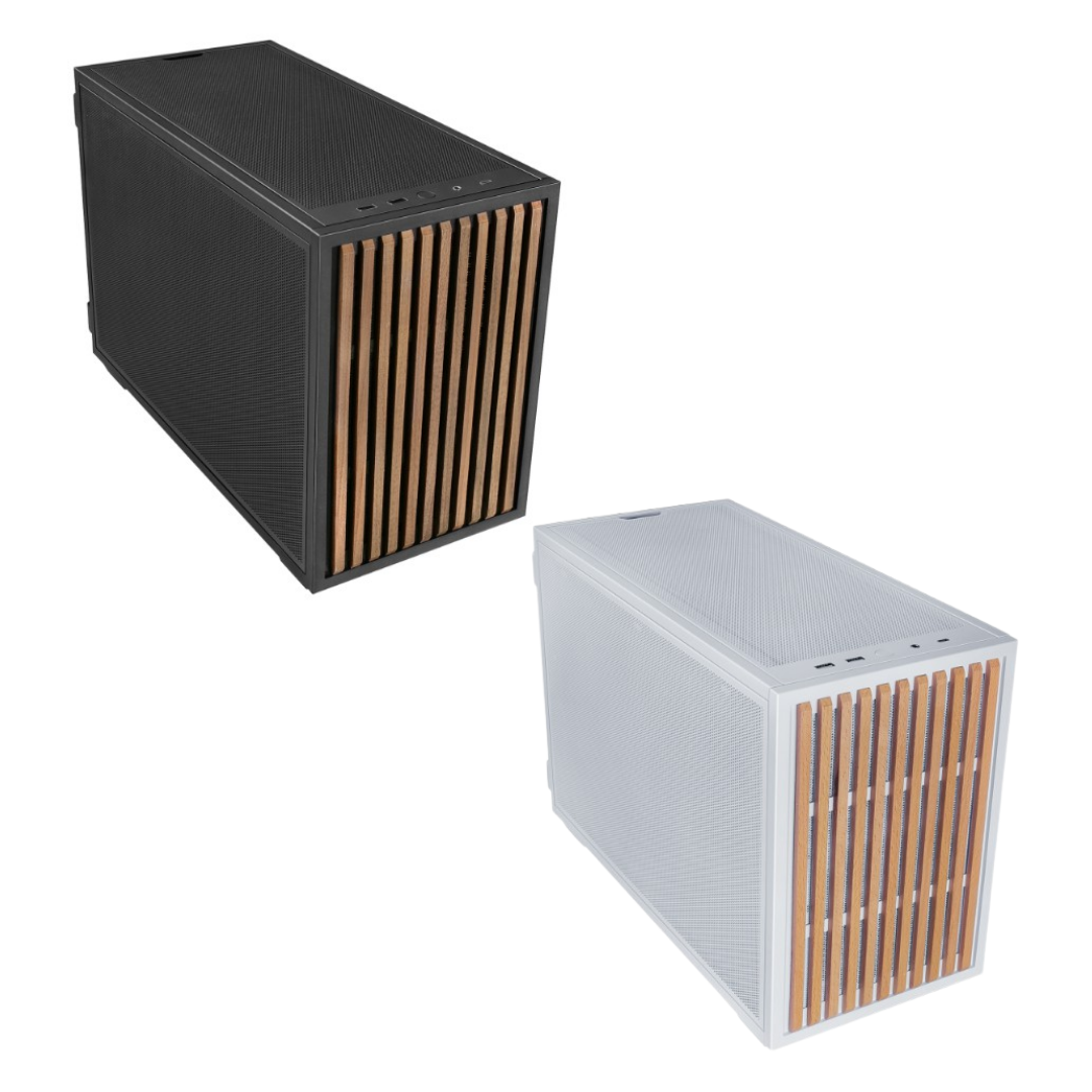 Lian Li DAN B4 mATX Wooden Mesh Case G99.B4W-WD.00 (Black | White)