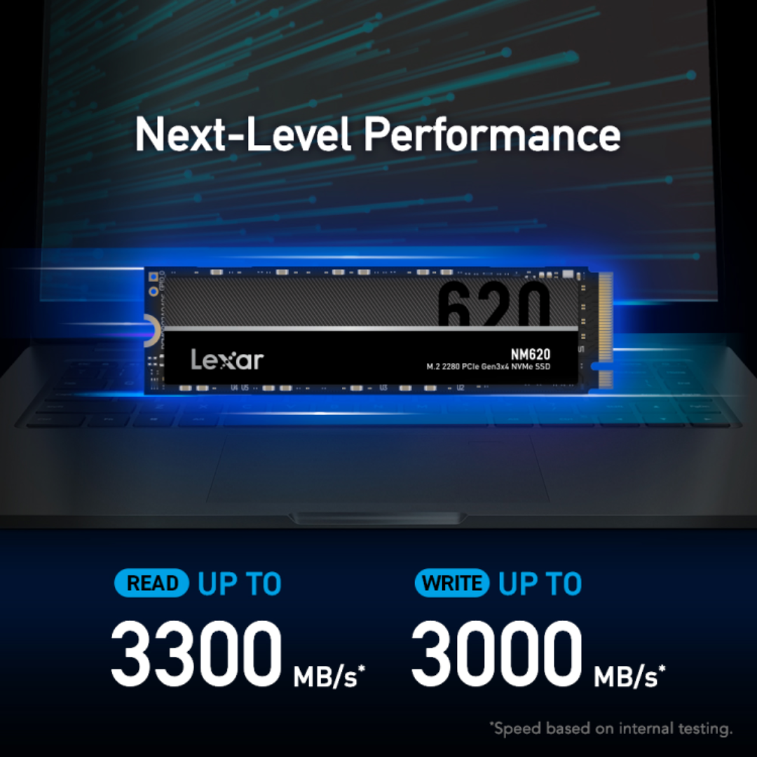 Lexar NM620 M.2 1TB NVMe SSD Gen3x4 PCIe 2280 3500MB/s Read LNM620X001T-RNNNG