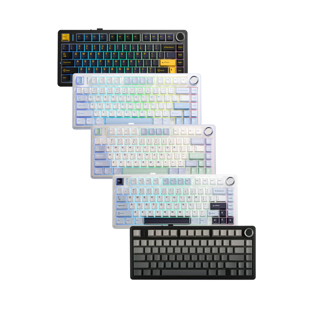 AULA F75 Mechanical Keyboard 75% 80 Key RGB Tri-Mode Wired Bluetooth 2.4G Gasket Structure Hot-swap Gaming Keyboard