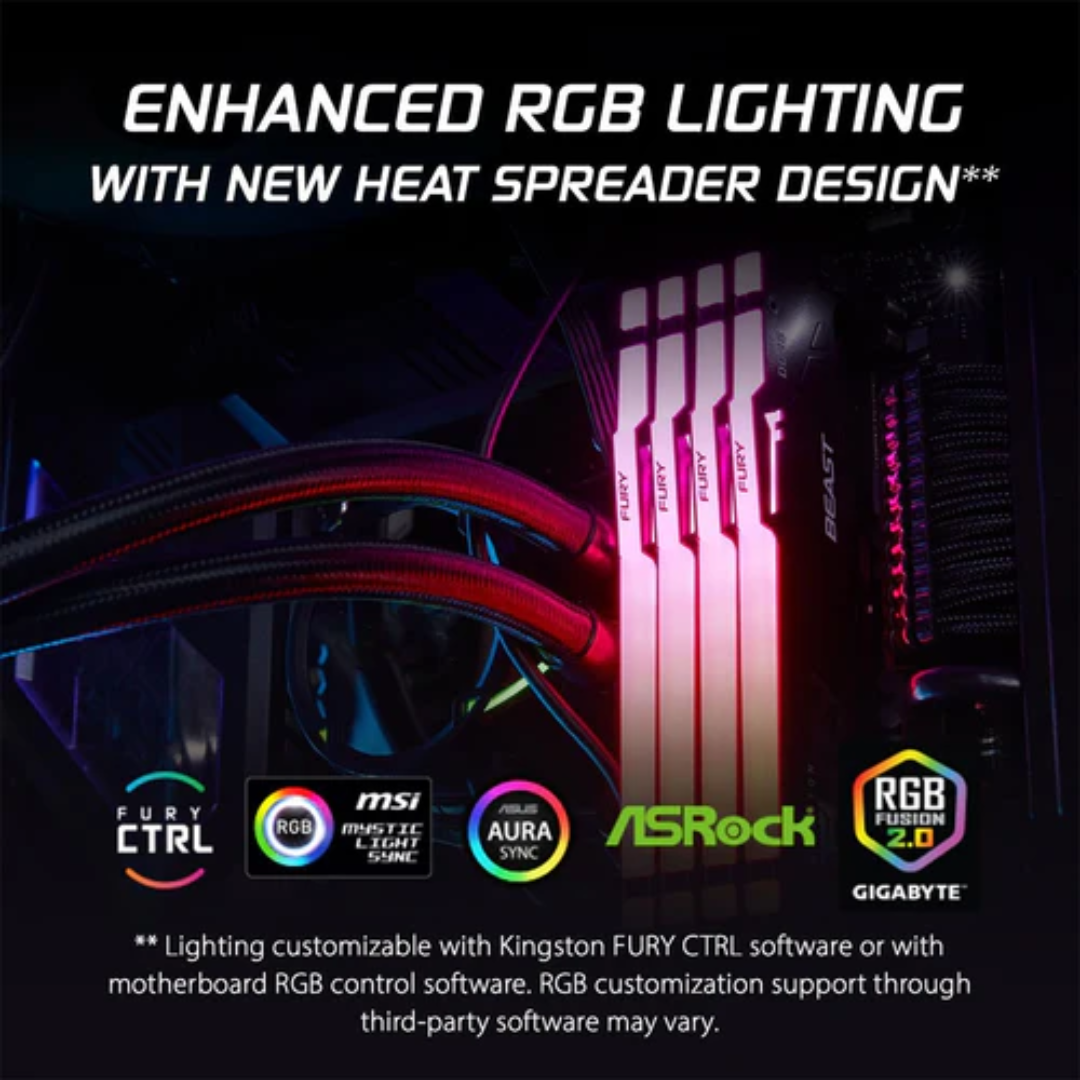 Kingston Fury Beast RGB 16GB DDR5 6000MT/s CL30 KF560C30BBEA-16