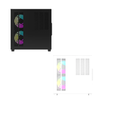 Aigo Apollo A275 Panoramic Glass mATX PC Case + 3 White Led Fans ( Black | White )