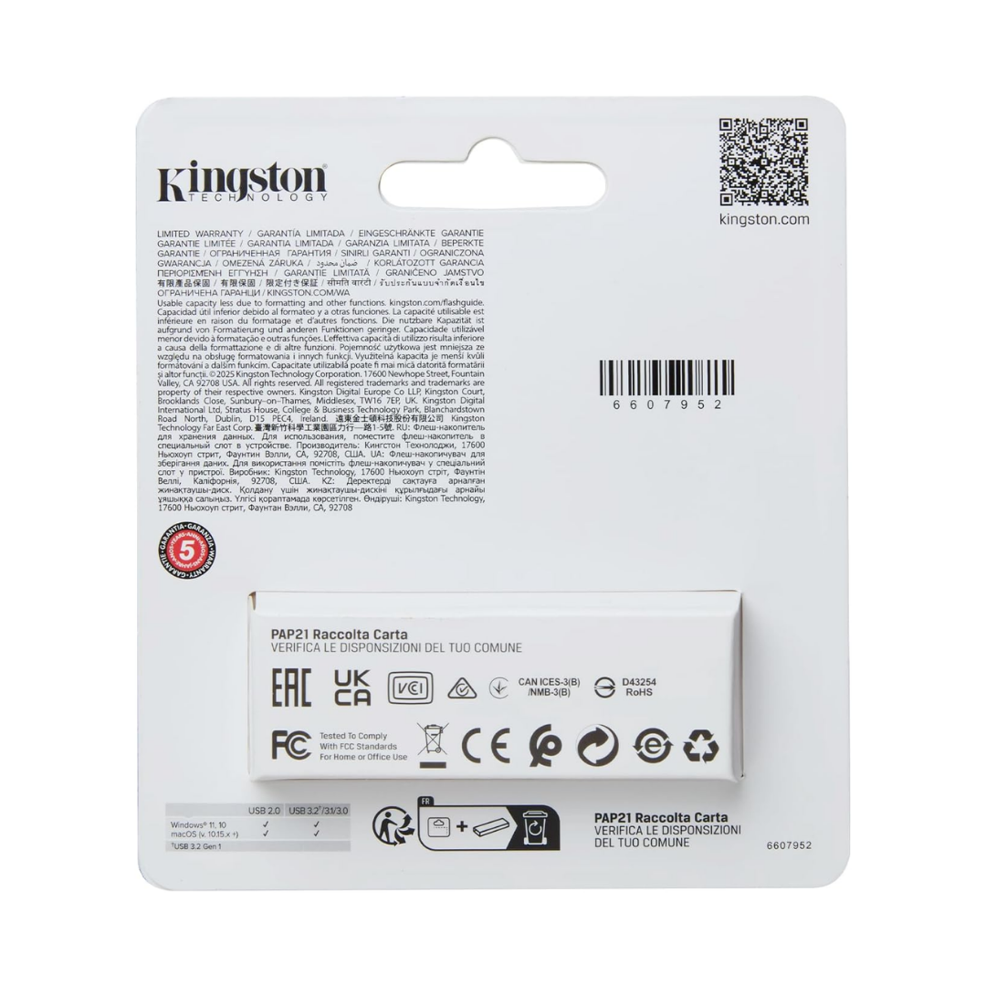 Kingston DataTraveler Exodia S USB Flash Drive USB3.2 DTXS/64GB wth swivel cap