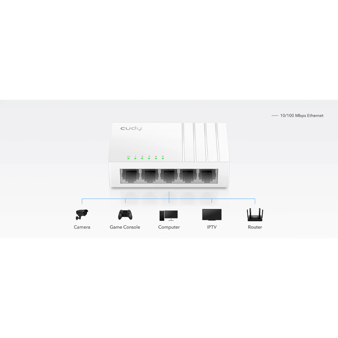 Cudy FS105D 5-Port 10/100Mbps Desktop Switch