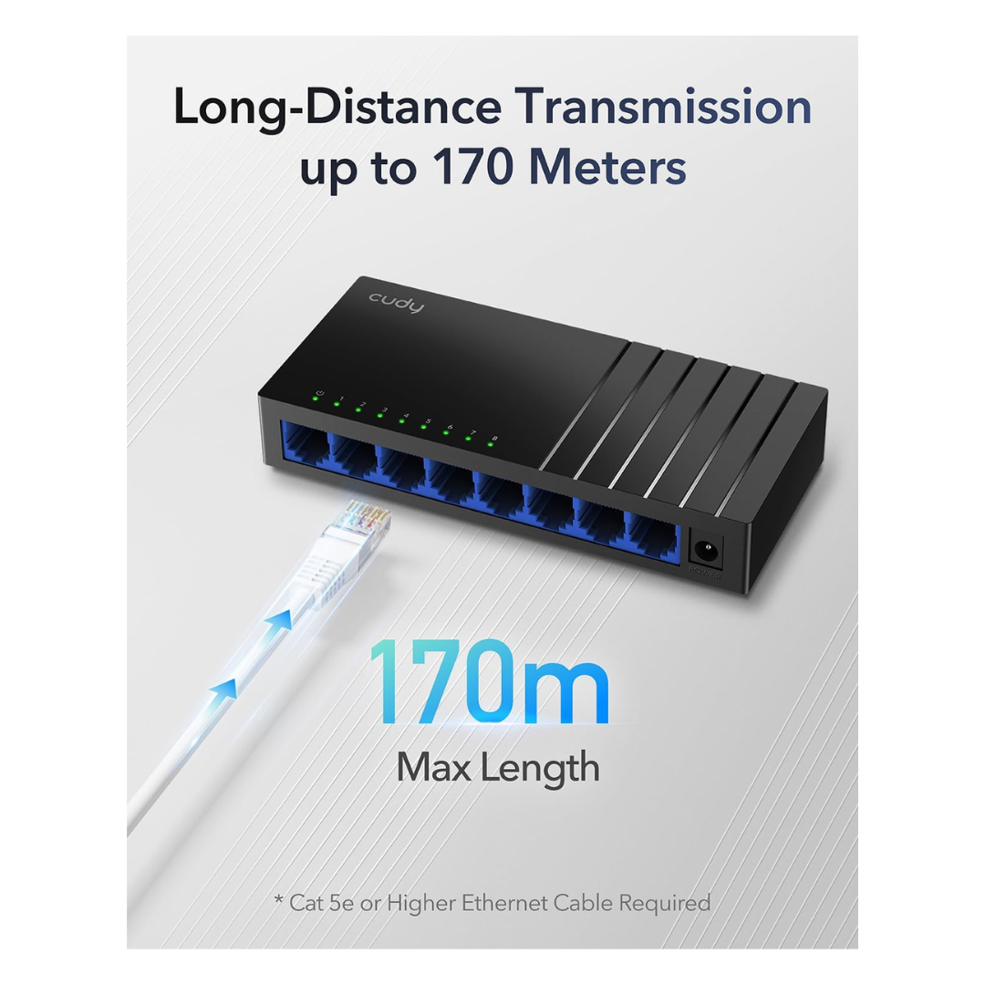 CUDY GS108D 8-Port 10/100/1000Mbps Desktop Switch