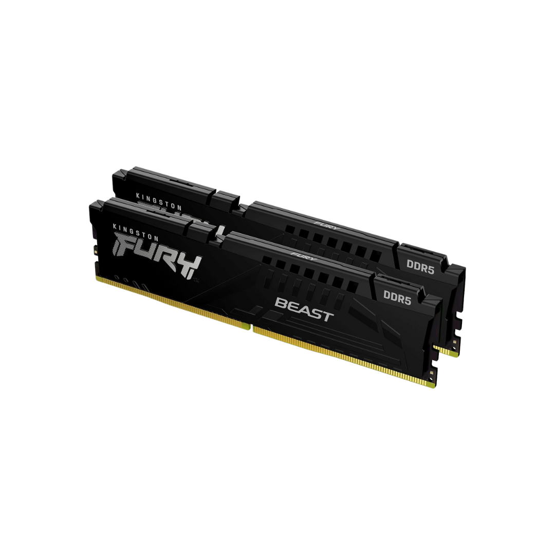 Kingston Fury Beast 32GB 16Gx2 DDR5 6400MTs KF564C32BBK2-32 Desktop Memory