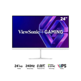ViewSonic VX24G30-W 24" IPS 240Hz FHD 1920x1080 0.08ms MPRT Gaming Monitor with Tilt Adjustment (White)