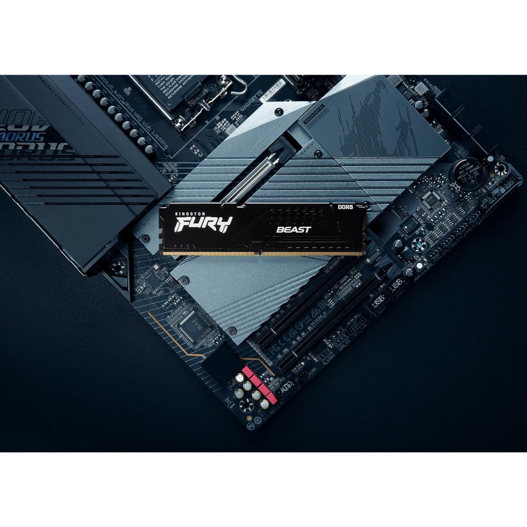 Kingston Fury Beast 32GB 16Gx2 DDR5 6400MTs KF564C32BBK2-32 Desktop Memory