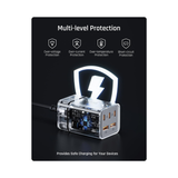 Voltme Vito Go EzTravel Desktop Charger 75 W USB C Charger Power Supply GaN Charger, PD3.0 5-Port Multiple Fast Charger F4014