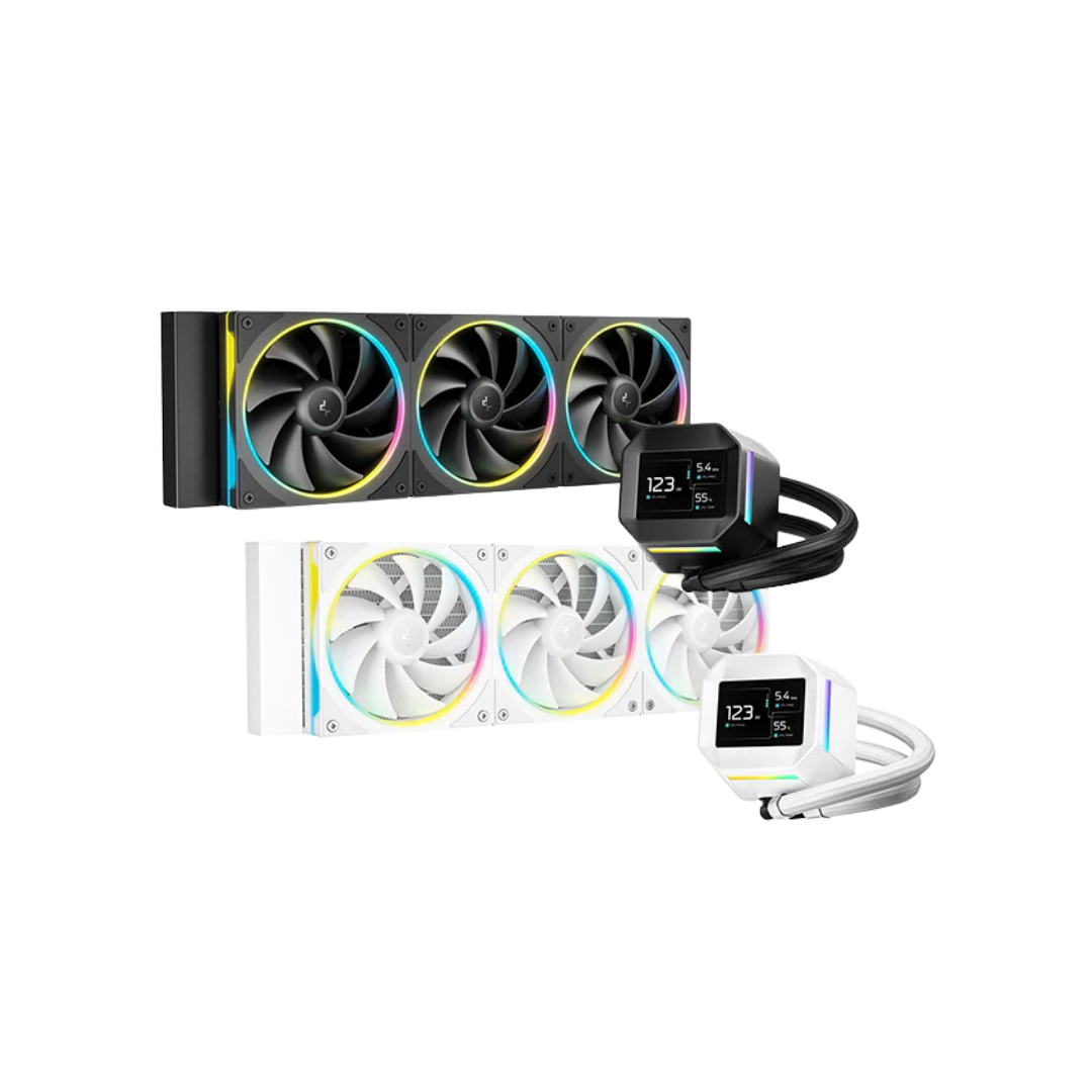 DeepCool LM360 360mm 6th Gen ARGB Liquid Cooler with 2.4" LCD Screen ( Black R-LM360-BKDMMC-1 | White R-LM360-WHDMMC-1 )