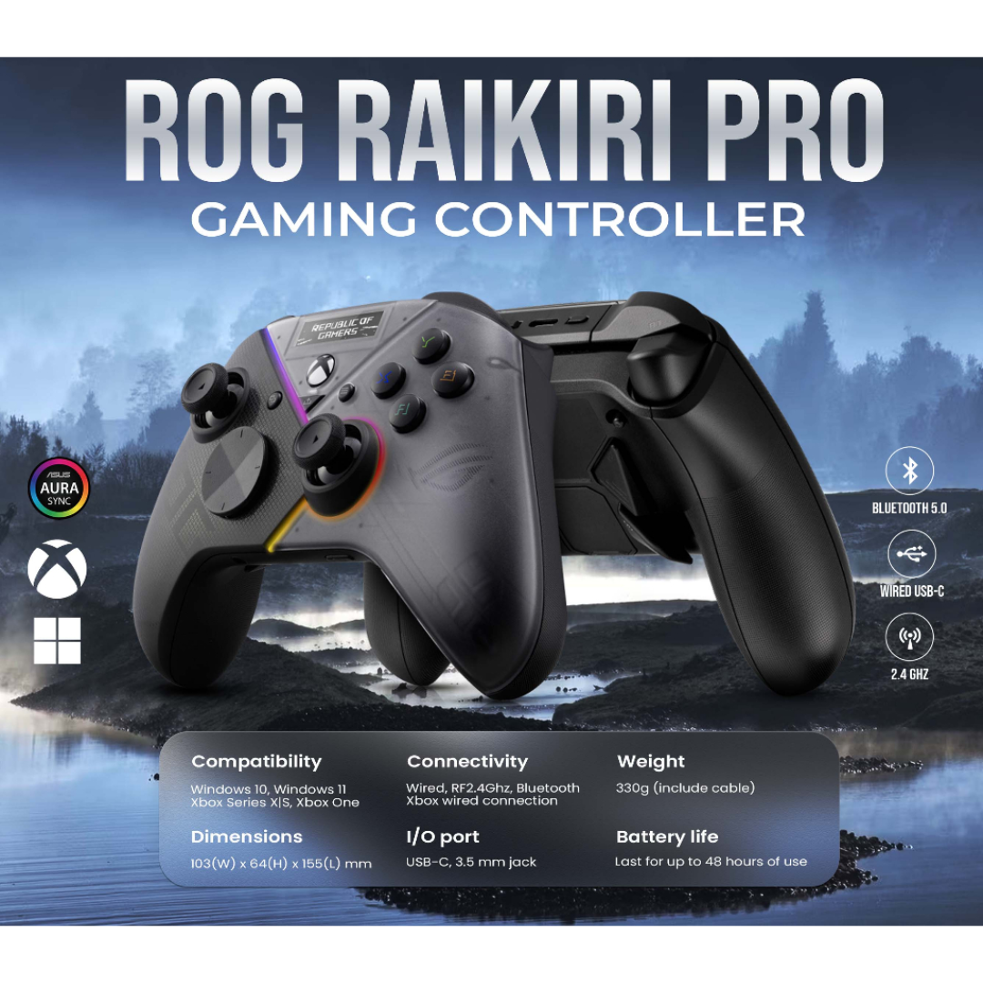 Asus ROG Raikiri Pro Wireless Black Gaming Controller 90GC00W0