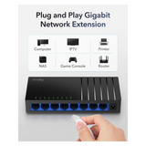 CUDY GS108D 8-Port 10/100/1000Mbps Desktop Switch