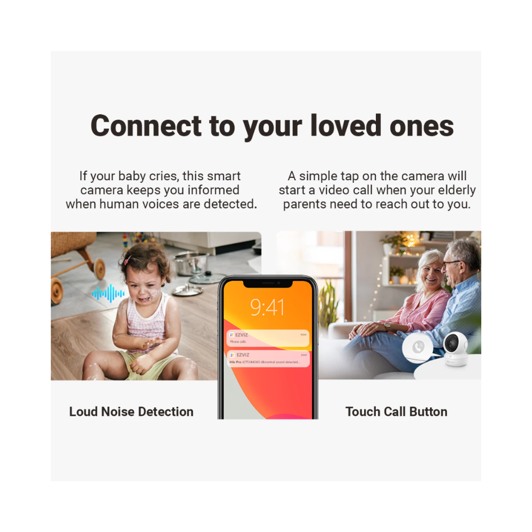 EzViz H6c Pro Type-C Pan & Tilt Smart Home Camera
