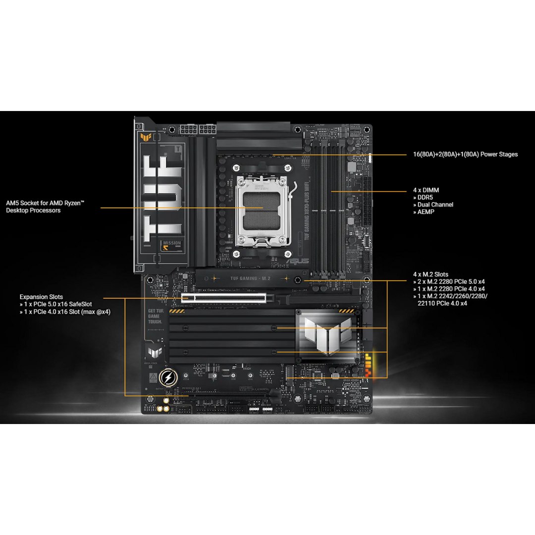 Asus TUF Gaming X870-PLUS WiFi DDR5 AM5 Motherboard