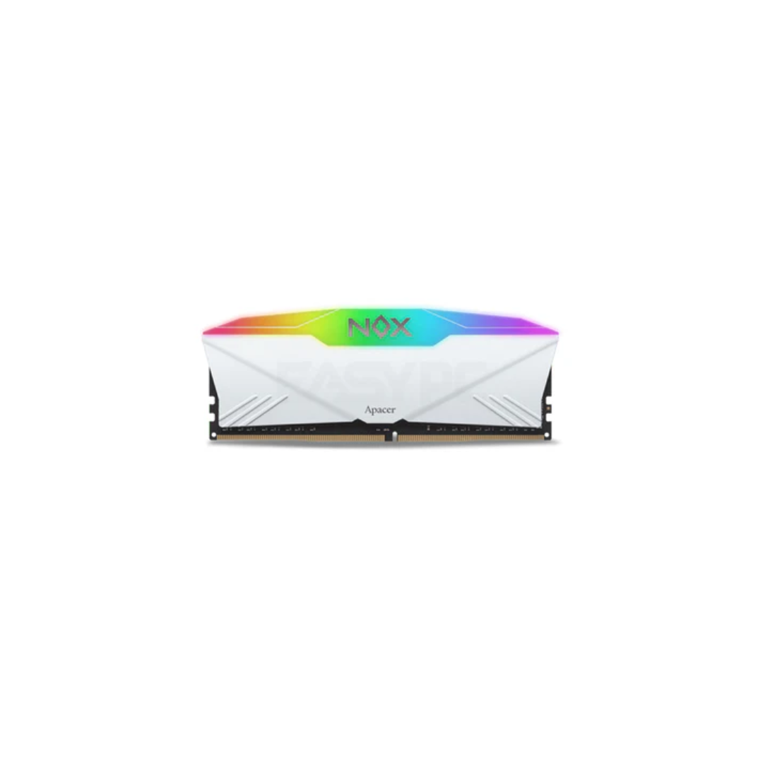 Apacer NOX RGB AURA2 16GB 8GBx2 DDR4 3200MHz AH4U16G32C28YNWAA-2 White Desktop Memory
