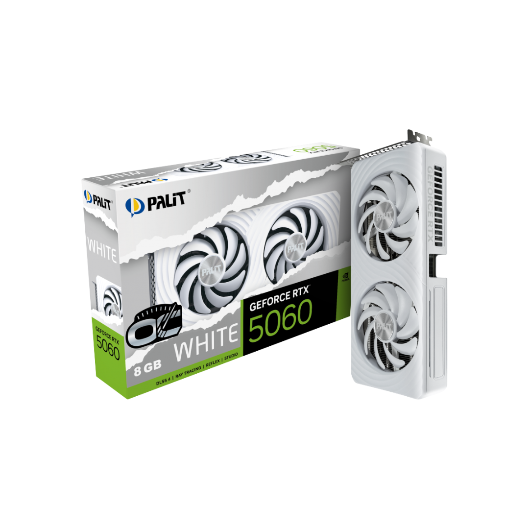 Palit RTX 5060 White OC 8GB GDDR7 Graphics Card NE75060U19P1-GB2063M