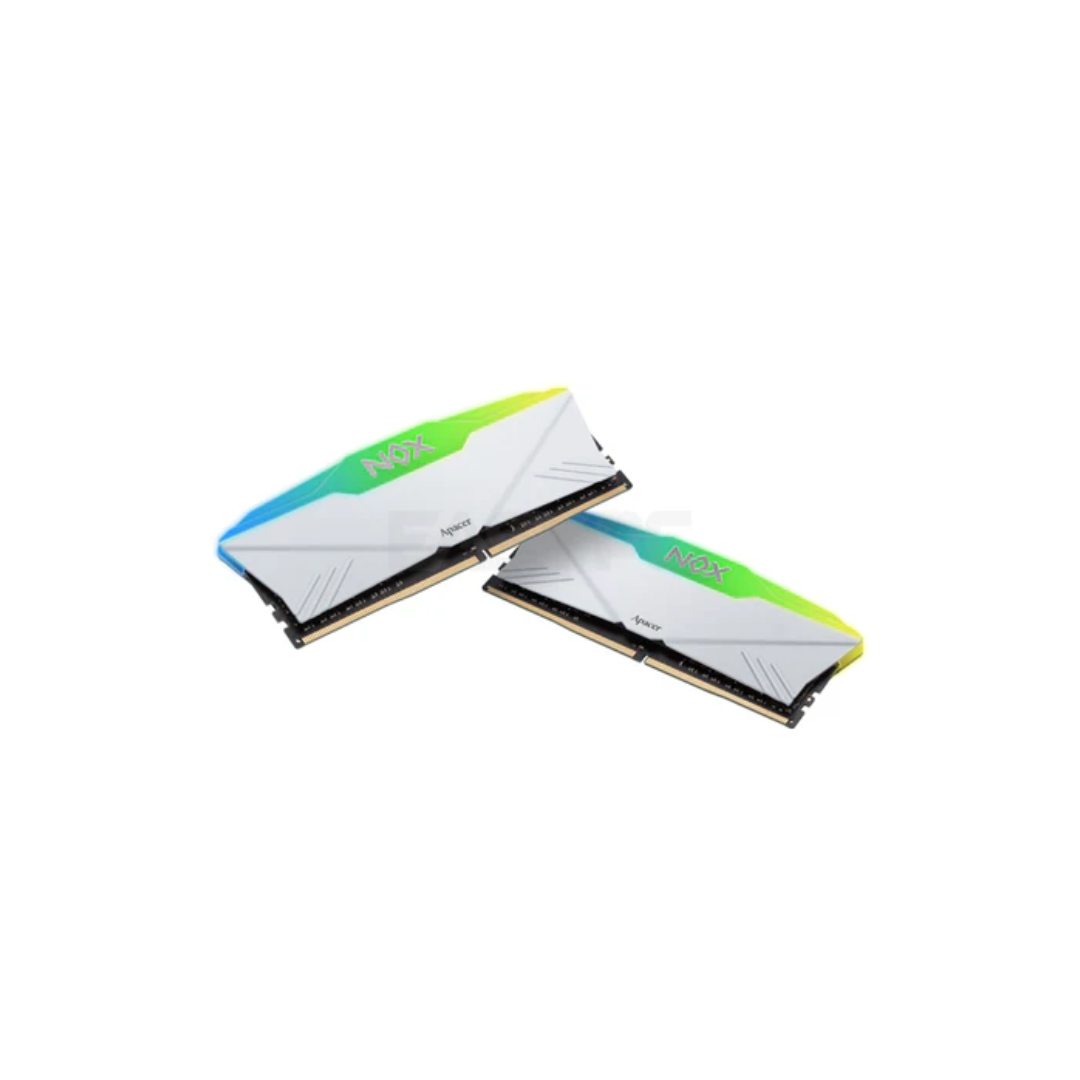 Apacer NOX RGB AURA2 16GB 8GBx2 DDR4 3200MHz AH4U16G32C28YNWAA-2 White Desktop Memory
