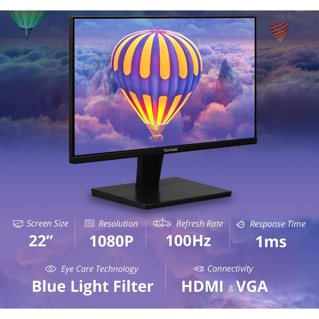 Viewsonic VA2215-H 22” VA 100hz FHD vga HDMI Monitor