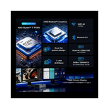GMKtec M5 Ultra NucBox Mini PC (Black) - AMD Ryzen 7 7730U | 16GB DDR4 | 512GB M.2 | WiFi 6E | Windows 11 Pro | HDMI | USB3.2 | USBC