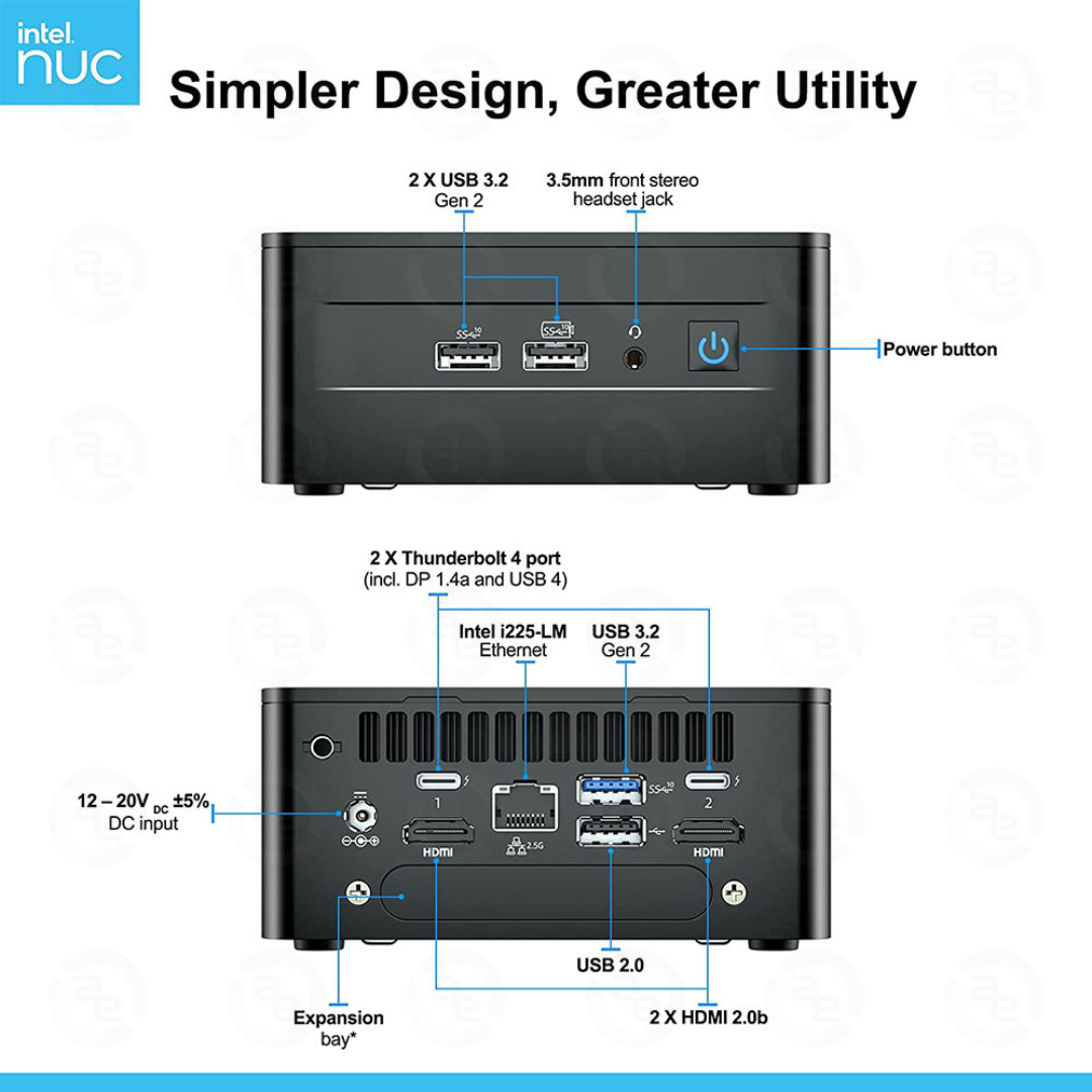 Asus NUC 12 Pro i3-1220P RNUC12WSHI300000I Barebone System Mini PC