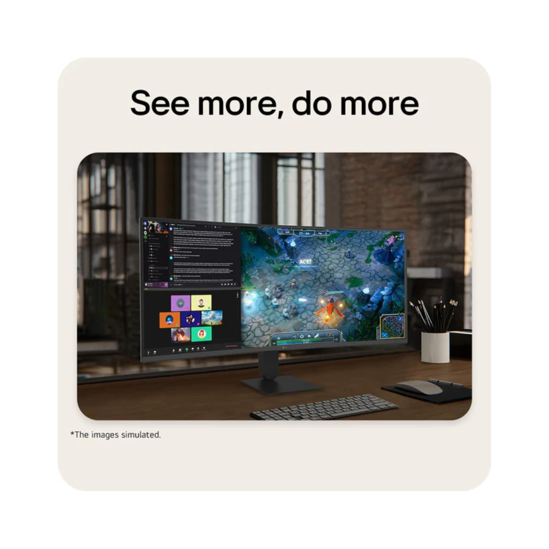 LG UltraWide 34U640B-B 34" WQHD (3440x1440) 144Hz 5ms GTG VA Curved Gaming Monitor with Tilt & Height Adjustment