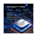 GMKtec M5 Ultra NucBox Mini PC (Black) - AMD Ryzen 7 7730U | 16GB DDR4 | 512GB M.2 | WiFi 6E | Windows 11 Pro | HDMI | USB3.2 | USBC
