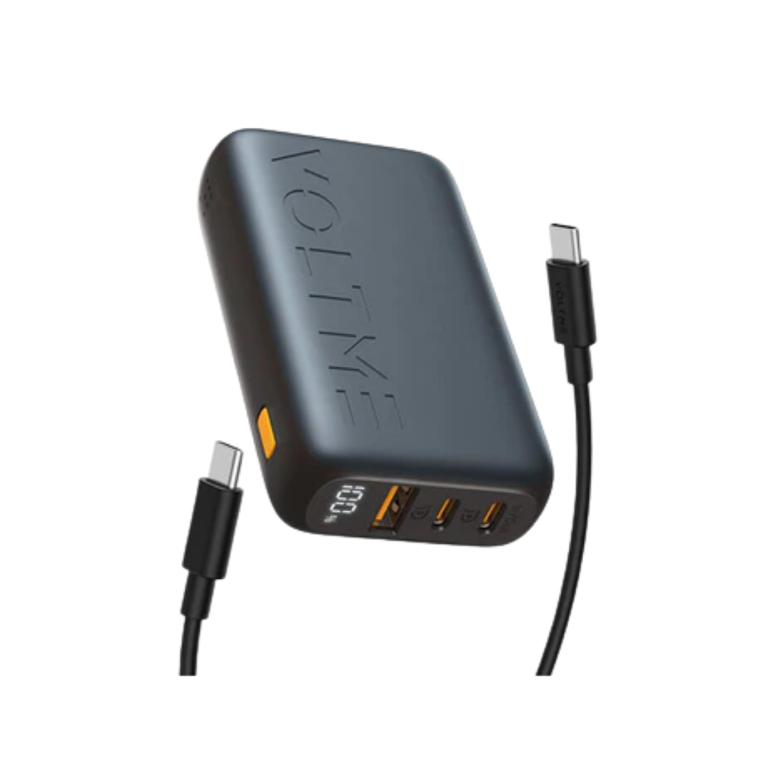 Voltme Hypercore 10K TRIO Power Bank 10000mAh | 35W Fast Charging | USB-C/USB-A/Dual Port | Built-in Cable | Slim & Compact