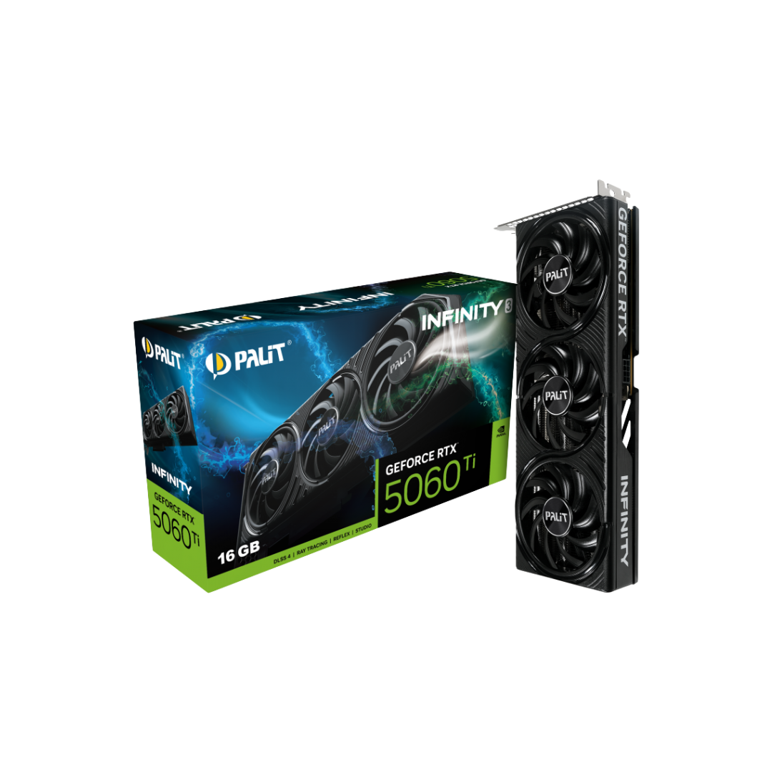 Palit RTX 5060 Ti Infinity 3 16GB GDDR7 Graphics Card – DynaQuest PC Palit RTX 5060 Ti Infinity 3 16GB GDDR7 Graphics Card – DynaQuest PC