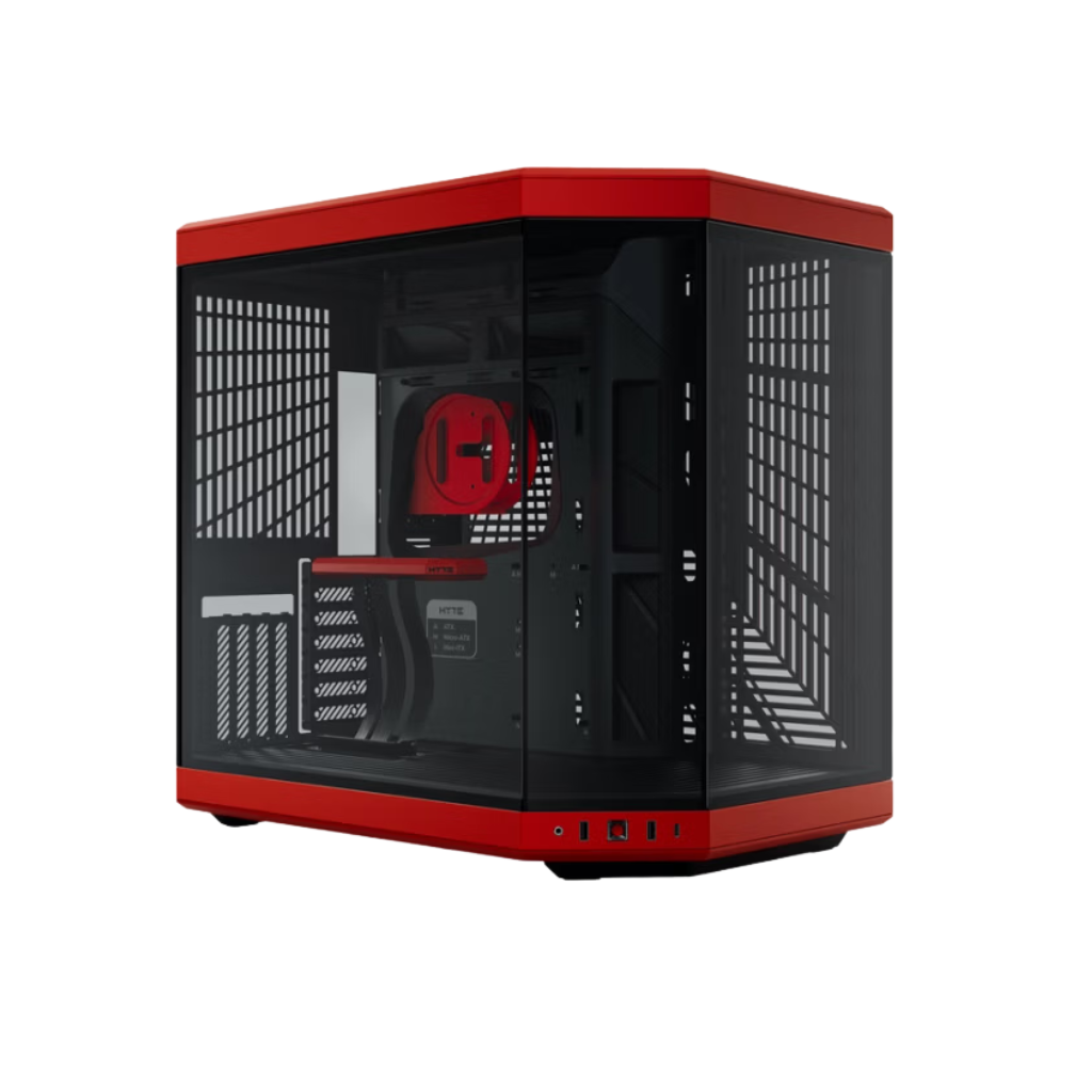 Hyte Y70 Dual Chamber Mid-Tower ATX Modern Aesthetic Case (Pitch Black | Cherry Black/Red | Panda - Black/White | Snow White)