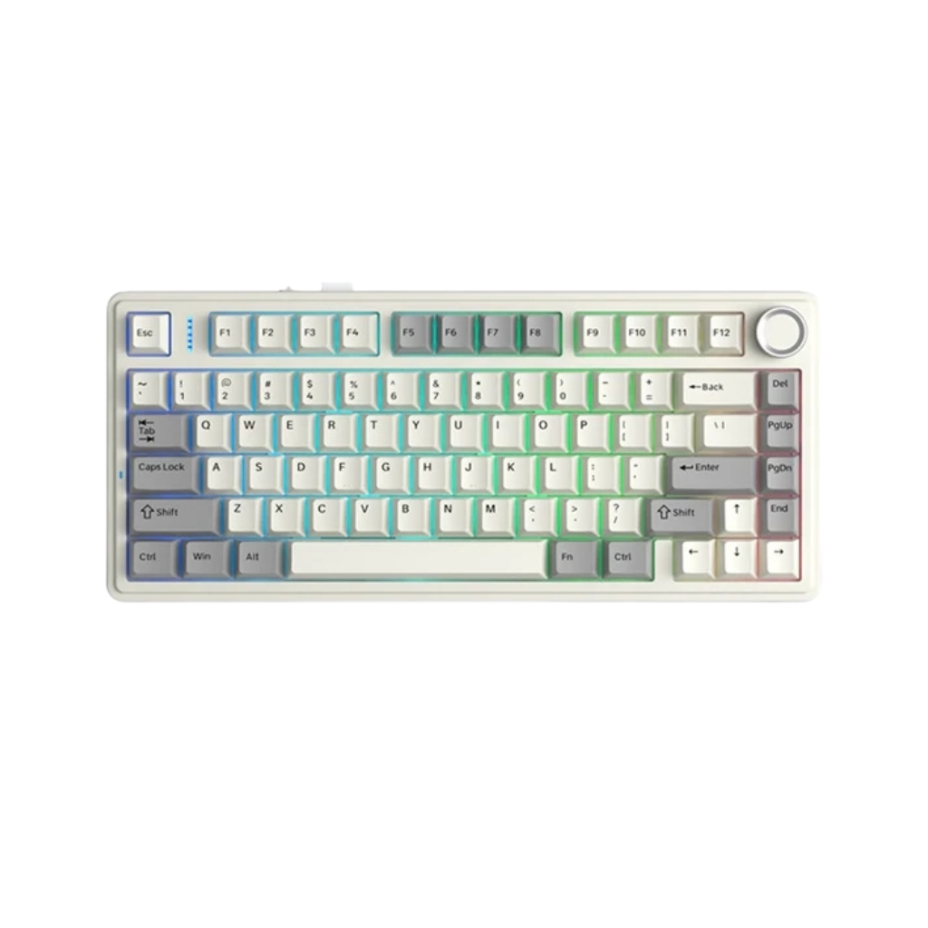 AULA F75 Mechanical Keyboard 75% 80 Key RGB Tri-Mode Wired Bluetooth 2.4G Gasket Structure Hot-swap Gaming Keyboard